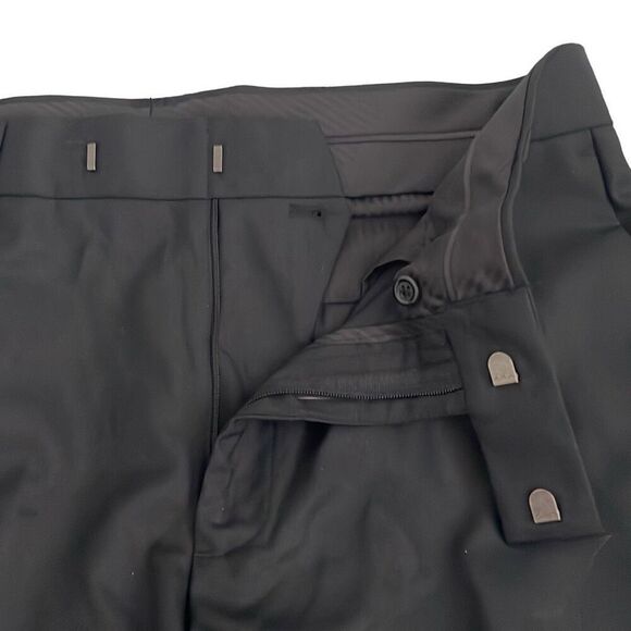 NWT Kenneth Cole Reaction Black “Sharkfin” Style Plain Front Slim Fit Pants/Slac - Picture 8 of 13